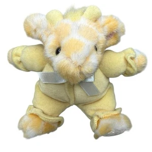 Vintage 90s Giraffe Rattle Baby Plush Yellow Russ rockabye Stuffed Animal Lovie - Picture 1 of 7
