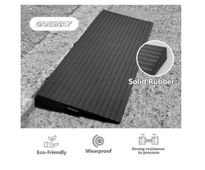 Rampe di Soglia di Alzata 0,4" per Porte, Vialetti, Gomma Solida Resistente - Foto 1 di 5