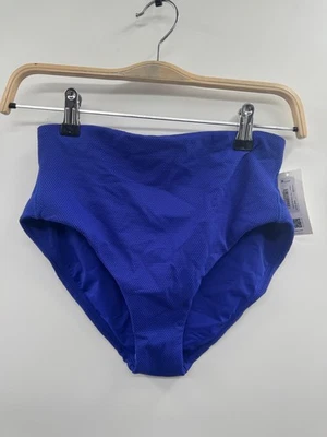 Traje de baño Spanx Bottom para mujer pequeño azul profundo texturizado piqué tiro alto descarado nuevo con etiquetas Foto 1 de 4