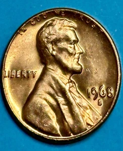 1968-S LINCOLN MEMORIAL RED 🇺🇸 PENNY DDO AND RPM BU LARGE DATE 📆 #100 - Picture 1 of 10