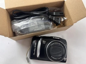 Canon PowerShot SX120 IS fotocamera 10 MP digitale 10x zoom IS LCD + adattatore CA nero - Foto 1 di 24