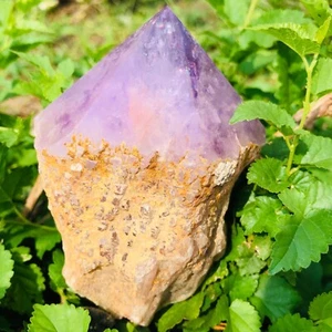 Aproximadamente 220 g g de cetro de amatista, punta de esqueleto de amatista, espécimen de amatista - Imagen 1 de 12