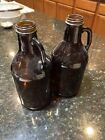 Set of Two 1 Quart Growler Bottles - Brown