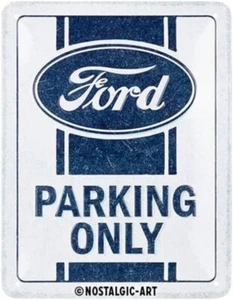 Ford Parking Only small embossed, convex metal sign 200mm x 150mm - Picture 1 of 3