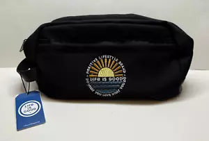 Life Is Good Bolso de Viaje Negro Para Hombre Dopp Kit Bolsa Positivo Estilo de Vida Puesta de Sol - Imagen 1 de 11