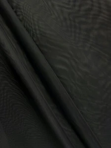Tela para cortinas de poliéster transparente de velo negro (118 in) Vendido BTY - Imagen 1 de 1