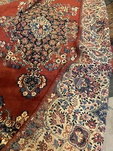 Tappeto originale persiano annodato a mano Yazd 370x280 Cm Pulito - Foto 1 di 14
