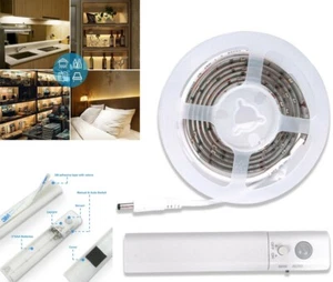 1 MT STRISCIA LED CON SENSORE DI MOVIMENTO LUCE BIANCA 6000K ARMADI LETTO - Foto 1 di 5