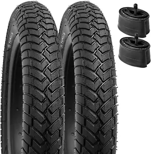 2-PCS 14'' Kid Bike Tires 14 X 1.95/53-254 and 14" Heavy Duty Bike Tubes Schrade - Picture 1 of 5