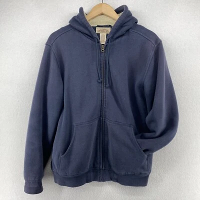 LL BEAN Sudadera con Capucha Para Hombres S KATAHDIN IRON Works Sherpa Forrada de Vellón Sudadera Azul Foto 1 de 4