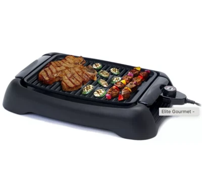 Parrilla antiadherente para barbacoa eléctrica interior sin humo Elite Cuisine de 13 pulgadas Foto 1 de 4
