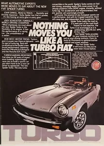 1981 Fiat Spider Turbo Automobile Car Print Ad - Picture 1 of 1