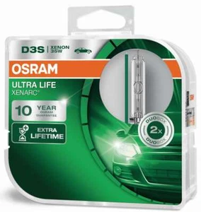 2x Osram D3S Xenon Lamps 35W PK32d-5 Ultra Life 10 Yr Warranty Xenon Lamp - Picture 1 of 3