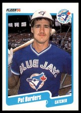1990 Fleer Baseball Card Pat Borders Toronto Blue Jays #77