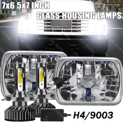 Пара светодиодных фар дальнего/ближнего света 7x6 дюймов для GMC C4500 C5500 C6500 TopKick 2003-09 - Изображение 1 из 4