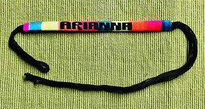 NAMENSARMBAND bestickt ARIANNA mehrfarbig schwarz Fadenschnur verstellbar - Bild 1 von 5