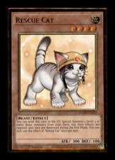 Yugioh MGED-EN006 Rescue Cat 1st Edition Alternate Art Gold Rare Effect