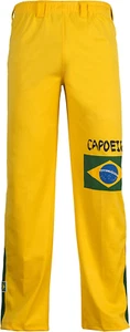 Authentic Brazilian Capoeira Martial Arts Pants - Unisex (Yellow with Brazilian - Picture 1 of 12