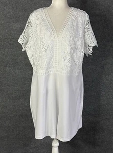 Ashley Stewart Crochet Lace Romper Size 22/24 Z3816 - Picture 1 of 17