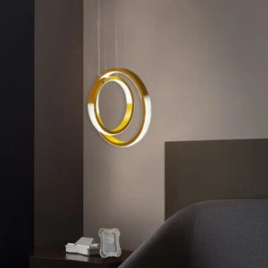 LED Ring Pendel-Deckenleuchte Gold - Bild 1 von 2