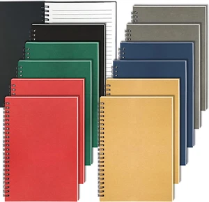 Small Spiral Notebook 12Pack, 120 Lined Pages 8.25X5.50 Inches Spiral Journal Kr - Picture 1 of 12