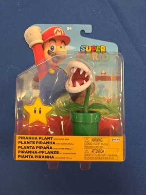 Jakks Pacific 42443 World Of Nintendo 4 pulgadas planta piraña con figura de acción estrella Foto 1 de 2
