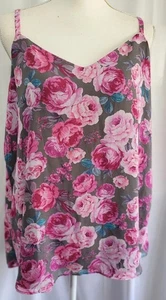 Torrid Sophie Swing Trägertop 2X rosa grau Blumenmuster romantisch Cottagecore Lagenlook - Bild 1 von 8
