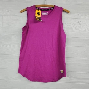 Carhartt Force Relaxed Fit Pink Sleeveless Tank Top Shirt Womens Size XS NWT - Picture 1 of 12