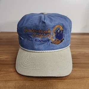 Gorra de camionero de cuerda Dell Montana de becerro de ayer botas bordadas con logotipo - Imagen 1 de 6