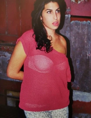 Nuevo sin etiquetas Fred Perry x Amy Winehouse Rosa Brillante Un Hombro Tejido Top Reino Unido 8 Foto 1 de 4