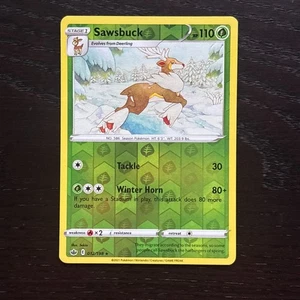 Sawsbuck 012/198 Pokemon Chilling Reign Sword & Shield Reverse Holo Rare NM - Picture 1 of 2