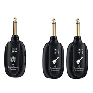 Guitar System UHF Audio Transmitter Receiver for Acoustic Guitar Bass 4236 - Foto 1 di 8