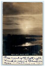 1905 View Of Moonlight Lake Minot Massachusetts MA RPPC Photo Antique Postcard