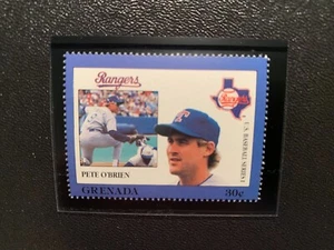 Pete Obrien Texas Rangers MLB Baseball Series 1 Grenada Stamp MNH 1988 - Picture 1 of 1