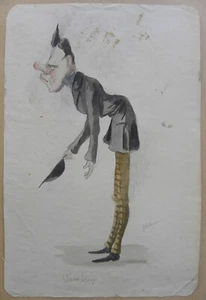Giovanni BOLDINI (Ferrara 1842-Paris 1931) KARIKATUR Paolo Lorenzo 32x21 cm - Bild 1 von 10
