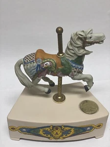 Tobin Fraley Carousel Horse Music Box Limited Edition Coin Signed on Belly Clown - Picture 1 of 10