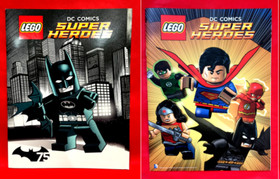 LEGO DC SUPER HEROES SDCC 2014 + 2015 PROMO 2 Books w/ POSTER