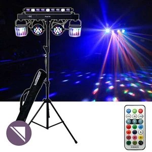 CR-Lite Stage Party Bar 5-in-1 LED & Laser Effect Lights with Stand & Carry Bags - Picture 1 of 10
