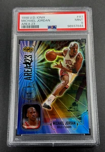 MICHAEL JORDAN 1999 UPPER DECK IONIX #A1 AREA 23 REFRACTOR TYPE INSERT PSA 9 MJ - Picture 1 of 4