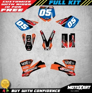 Custom Graphics, full kit fits KTM 50 2002 - 2008 DIGGER STYLE sticker kit - Picture 1 of 7