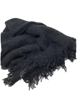 De Colección The Specialty House Bufanda Negra Envoltura Hecha en Japón Tejido de Telar Rizado  Foto 1 de 4