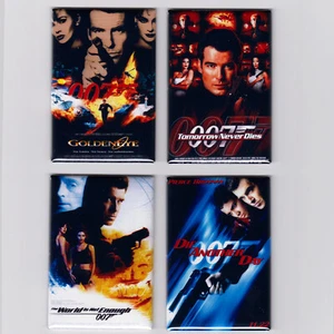 JAMES BOND 007 / BROSNAN - MOVIE POSTER MAGNETS (goldeneye tomorrow never dies) - Picture 1 of 12