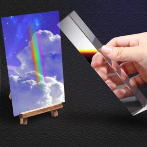 Triangular Prism Rainbow Optics Photography Props Refracted Light Education Chic - Picture 1 of 10