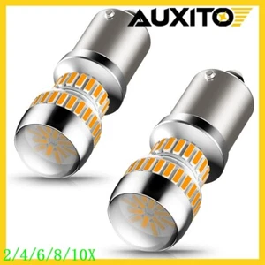 BA15S 1156 7506 Amber LED Turn Signal Light Error Free Anti Hyper Flash 2/10x - Picture 1 of 22