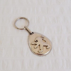Peugeot Keyring, Car Logo Emblem Metal Key Fob Chain - Picture 1 of 4