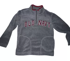 Old Navy Gray Fleece Pullover Jacket 1/4 Zip long Sleeve Boys Youth Size XS (5) - Picture 1 of 10