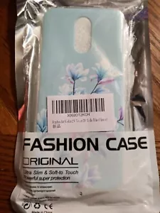 Fashion Cell Phone Ryphez Case Nokia 2V Blue with Flowers Soft 3X6 - Picture 1 of 7