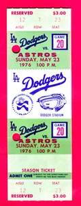 FULL TICKET-5/23/76 DODGERS/ASTROS-GARVEY 4 HITS/MOTA WALKOFF HIT/BUCKNER 3 HITS - Picture 1 of 1