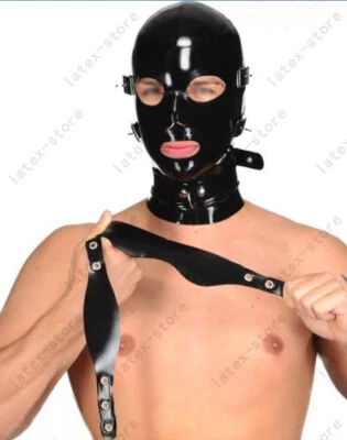 466 Latex Rubber Gummi Masks Hood eyes mouth covering blindfold customized 0.7mm - Image 1 of 4