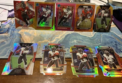 Jaelon Darden 9 Rookie Card Lot Browns Buccaneers Mean Green Foto 1 de 4